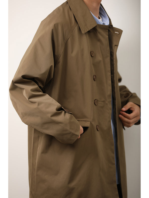Abrigo Tipo Trench Casual Holgado para Hombre - Diseño Minimalista Primavera Otoño - Image 7