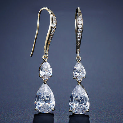 Aretes de Zircón Gota de Agua RAKOL - Elegancia Simple para Toda Ocasión - Image 12