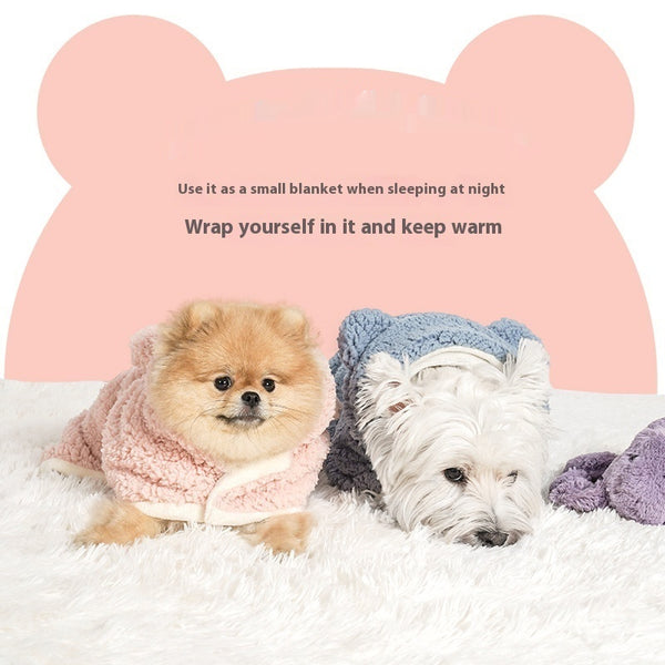 Manta Térmica de Algodón Velvet para Gatos y Perros - Abrigo Acogedor Invierno