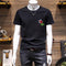 Camiseta Retro de Algodón para Hombre Talla Grande Verano