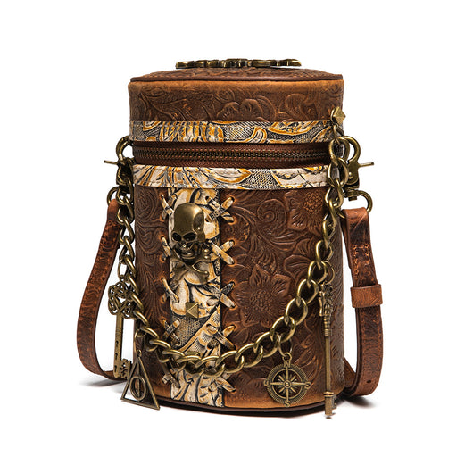 Bolso Bucket Retro de Cuero Genuino para Mujer - Image 4