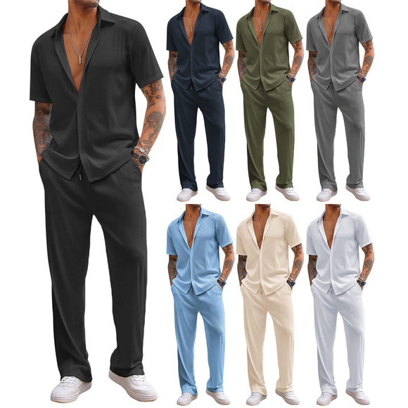 Pantalón Corto Liso Holgado - Conjunto de Ocio Cómodo