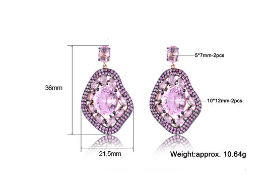 Aretes Geométricos Ovalados con Diamantes de Cristal Brillante - Image 6