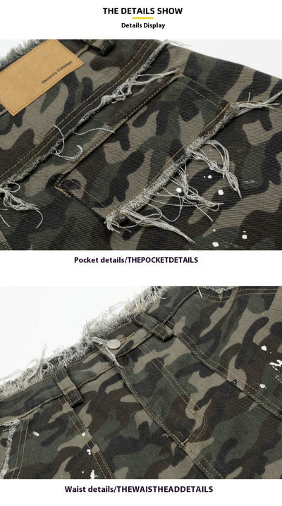 Shorts de Trabajo Camuflaje Pierna Ancha - Estilo Casual Moderno - Image 10