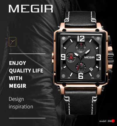 Reloj de Pulsera Cuadrado en Cuero para Hombre Estilo Vintage - Image 11