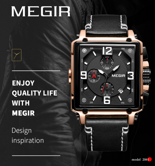 Reloj de Pulsera Cuadrado en Cuero para Hombre Estilo Vintage - Image 11