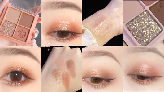 Paleta de Sombras de Ojos 4 Colores Mate Perlado Gris Tierra Púrpura Impermeable con Brillo - Image 19