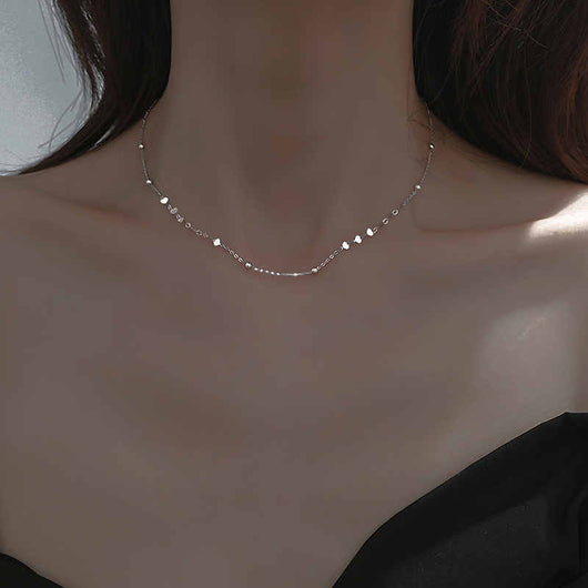 Collar de Plata Esterlina Cadena Escote Minimalista - Image 8