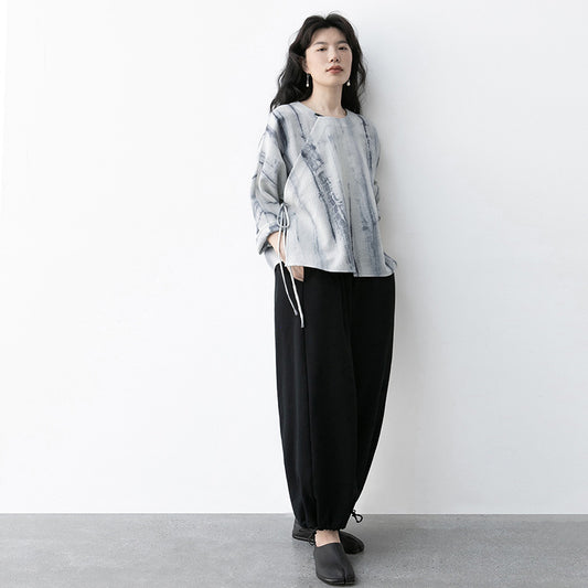 Blusa Elegante Estilo Chino con Cordones para Mujer - Image 2