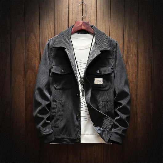 Chaqueta Casual con Solapa - Diseño Versátil para Hombre Otoño
