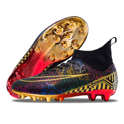 Botines de Fútbol Profesionales con Suela Dorada para Pasto Sintético - Image 5