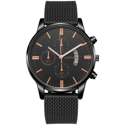 Reloj Hombre Tres Subdiales Seis Agujas Calendario Cuarzo Casual Ejecutivo - Image 28