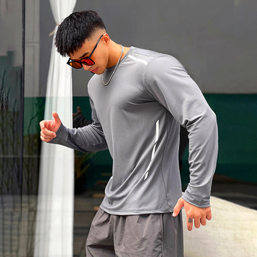 Playera Deportiva Holgada de Cuello Redondo y Manga Larga - Image 13