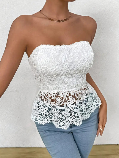 Blusa Sin Mangas con Encaje Bordado - Image 11