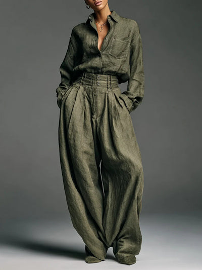 Conjunto Cardigan y Pantalón Dos Piezas Manga Larga Unisex - Image 9