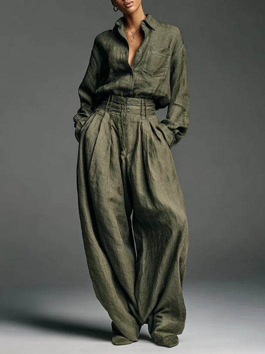 Conjunto Cardigan y Pantalón Dos Piezas Manga Larga Unisex - Image 9