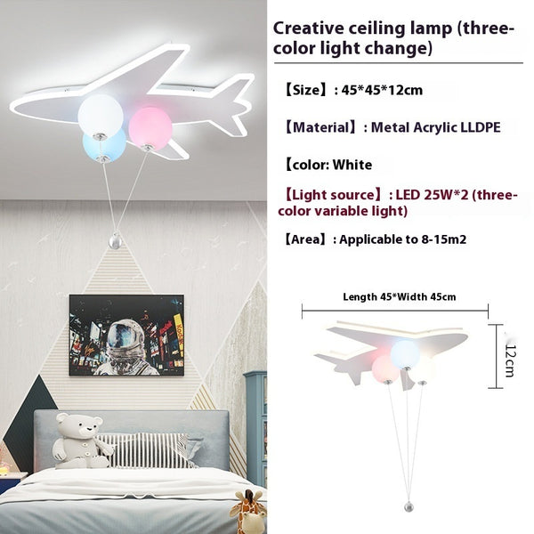 Lámpara de Techo Infantil Avión Creativo con Diseño de Nubes