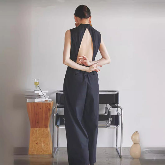 Jumpsuit Suelto Backless con Cintura Elástica - Image 2