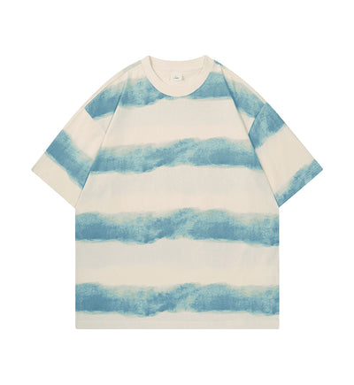 Playera de Algodón para Hombre con Diseño Tie-Dye y Rayas - Image 6