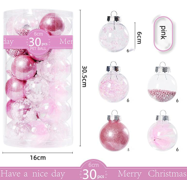 Pack 30 Esferas Navideñas Transparentes para Árbol - Image 13