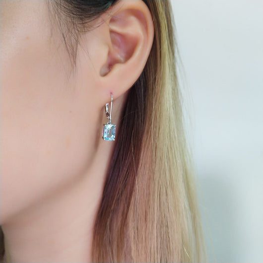 Aretes Colgante de Topacio en Plata 925 para Dama - Image 17