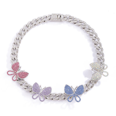 Collar Mariposa Grande con Cierre Cubano Hip Hop Punk para Mujer - Image 17