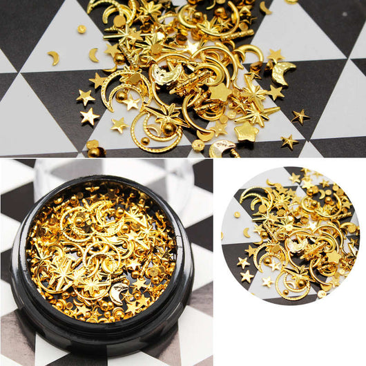 Joyería para Uñas de Aleación con Estrellas, Lunas y Diamantes - Image 8