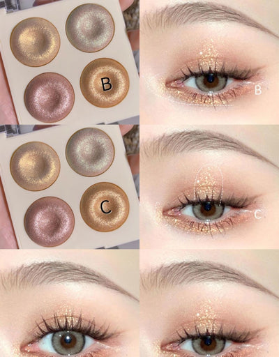 Paleta de Iluminadores Cuatro Tonos con Sombras Brillantes - Image 13