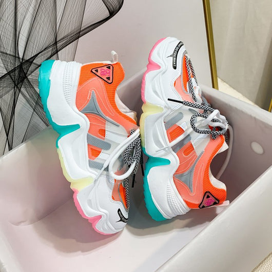 Tenis Plataforma Arcoíris - Estilo Casual Versátil - Image 8