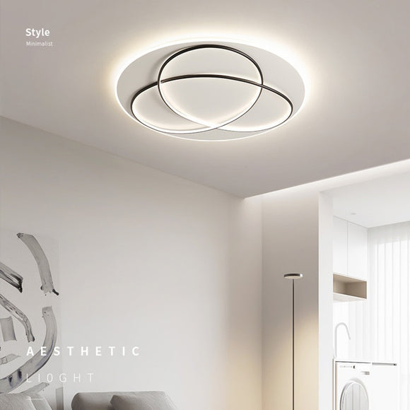 Lámpara de Techo LED Nórdica Moderna - Luz Cálida Lujo para Sala y Dormitorio