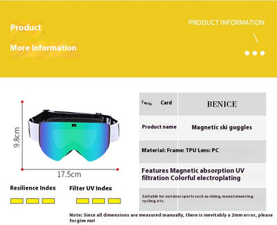 Gafas de Esquí Panorámicas Anti-Empaño Doble Capa con Protección UV - Image 13