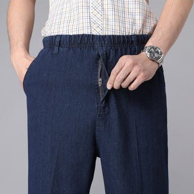 Pantalones Casuales Hombre Cintura Alta Elástica Cómodos - Image 13