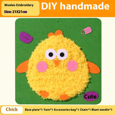 Kit de Bordado Infantil con Animales de Dibujos Animados - Juguete Educativo DIY para Jardín - Image 12
