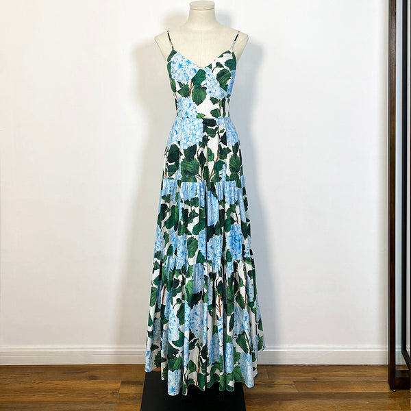 Vestido Hada Hortensia Verde con Tirantes Ajustables
