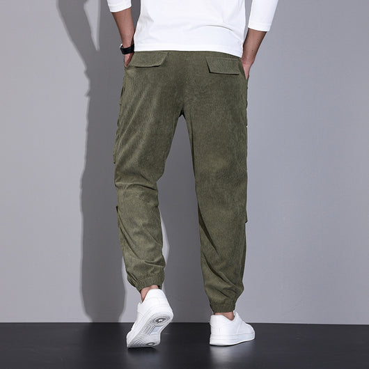 Pantalones de Pana Holgados con Tirantes para Hombre - Múltiples Bolsillos - Image 8
