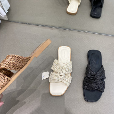 Sandalias y Pantuflas Cruzadas Verano Temprano - Image 6