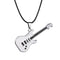 Stainless Steel Guitar Pendant Personality Couple Gift Jewelry Plateado