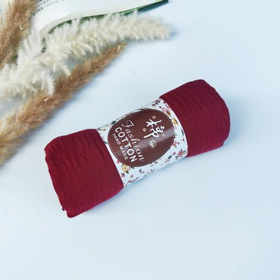 Pañuelo de Algodón y Lino Arrugado Monocromático - Image 120