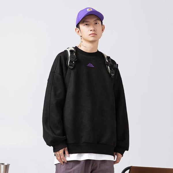 Sudadera Deportiva Casual con Cuello Redondo y Mangas Largas para Hombre