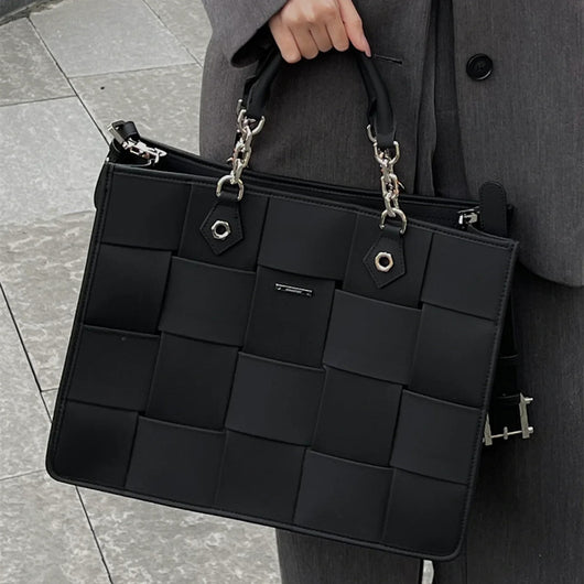 Bolso Mensajero Tejido de Gran Capacidad para Mujer - Image 6