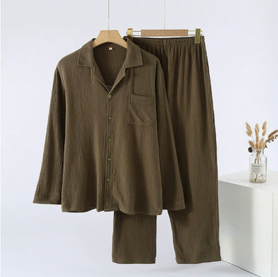 Pijama Holgado Plus Size para Hombre con Mangas Largas - Image 8