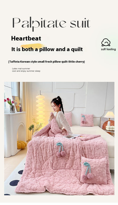 Almohada y Manta 2 en 1 de Felpa Gruesa para Niñas - Image 25