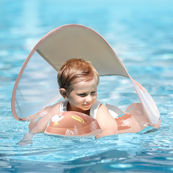 Flotador Cisne con Sombrilla Protección Solar para Bebés