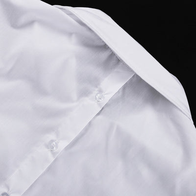 Vestido Sastre Blanco con Solapas y Mangas Largas de Cintura Alta - Image 27