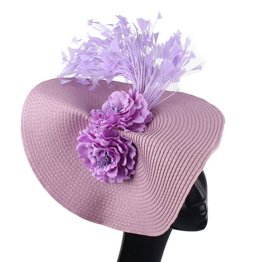 Sombrero de Carreras Estilo Celebridad con Tejido de Pasto Sintético - Image 12