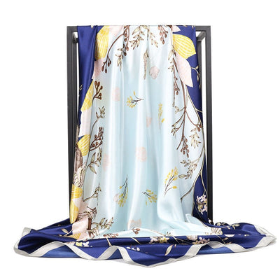 Pañoleta Cuadrada de Seda Simulada - Accesorio Versátil para Cualquier Estilo - Image 19