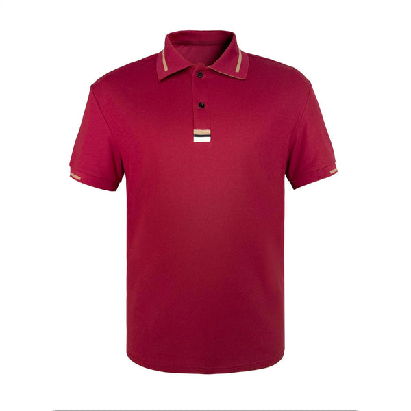 Polo Casual de Manga Corta para Hombre con Cuello Solapa