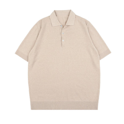Polo de Seda Helada - Suéter Tejido Ligero de Manga Corta - Image 6