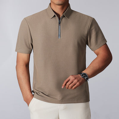 Camisa Casual Hombre Cuello Alto con Cierre - Manga Corta Transpirable - Image 2