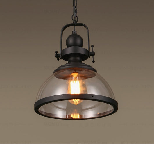 Lámpara Colgante Industrial Retro de Acero y Vidrio para Restaurantes y Hoteles - Image 13